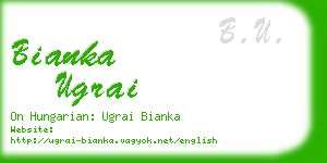 bianka ugrai business card